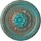 Ekena Millwork Palmetto Ceiling Medallion, Hand-Painted Copper Green Patina, 11 1/2"OD x 1"P CM11PACGS - alternate 1